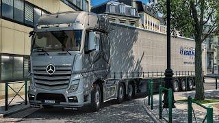 Driving Through Paris City Center | Mercedes Actros | #ets2 1.51