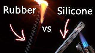 Rubber vs Silicone Burn Test