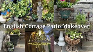 Charming English Cottage Patio Makeover Blue Chinoiserie Inspired!