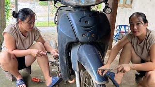 Ma Thi Hoài - Motorcycle repair and restoration - Honda 125CC helps famers