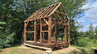 12x16 Timber Frame Cabin in Maine