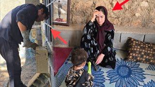 Shahla's sadness: the removal of the wall of Shahla's house by the neighbors because of cementing