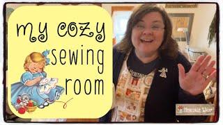 10K Giveaway!! Sewing Room Tour | Cozy Homemaking