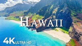 FLYING OVER HAWAII (4K UHD) - Calming Music With Beautiful Nature Videos - 4K Video Ultra HD