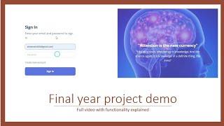 Final year project||FYP||Computer Science||Demo||Video 