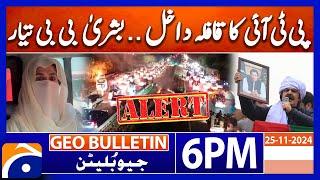 PTI convoy enters - PTI vs Govt | Geo News 6 PM Bulletin | 25 November 2024