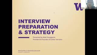 Advanced Interviewing Preparation and Strategy Zoom Event Recording