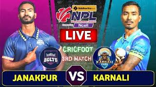 Karnali Yaks vs Janakpur Bolts Live Score & Commentary | Npl Match 3 | Nepal Premier League