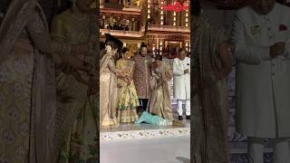 Akash Ambani’s son Prithvi FALLS on stage in front of media during Anant-Radhika’s reception 