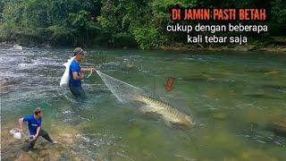 bikin betah kalo menjala di sungai yg jarang terjamah ikan banyak sekali ..!!!