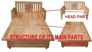 (Full) How To Making Wooden Bed Combined With Armchair | Do Go 24H #woodworking