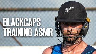 New Zealand BLACKCAPS cricket training ASMR | Masuri TF3D