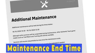 Additional Maintenance End Time Today in eFootball 2025 | When will Additional maintenance time end?