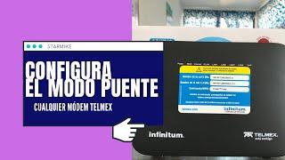 ¿Como CONFIGURAR tu MÓDEM TELMEX en MODO PUENTE o BRIDGE?