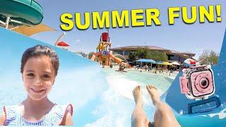 HIGH DIVING BOARD - FAST WATER SLIDE - DIVING AND SWIMMING THE SILVA FAMILY VLOG