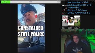 Vegan Gains Reacts To @FrankTufano "GANGSTALKED BY STATE POLICE"