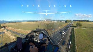 Glider high speed finish and landing, Matamata, New Zealand