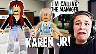 BABYSITTING KAREN JUNIOR!! **BROOKHAVEN ROLEPLAY** | JKREW GAMING