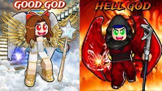 Roblox WE Become GOOD GOD Vs BAD GOD in Ultra God Power Tycoon 