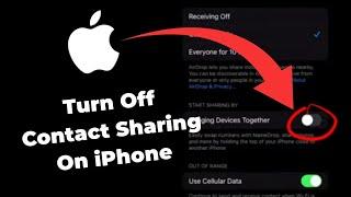 How to Turn Off Contact Sharing on iPhone