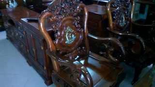 Đồ gỗ La Xuyên.Bàn ghế Thái Phượng,loại 4 ghế.