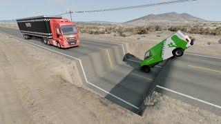 Cars vs Ditch TRAP Crashes 1 - BeamNG.Drive | BeamNG High Speed