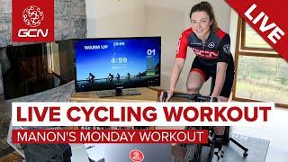 LIVE Cycling Workout | Manon's Monday Training Session - StayHome & Cycle #WithMe