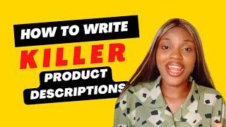 How to write killer product descriptions