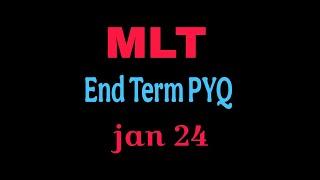 MLT End Term PYQ | Jan 24 | Machine Learning Technique Past Year Questions -Solved & Explained|#iitm