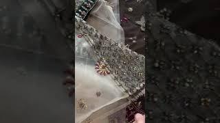 Cosmos Gold 18 Net Partywear handwork suit || #pakistanisuit #Bridalsuit #eidspecial #handworksuit