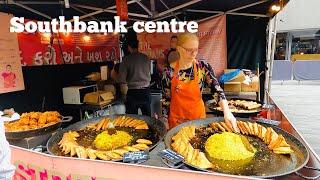 SOUTHBANK CENTRE  || FOOD MARKET || LONDON MARKET 2022|| LONDON WALKING || 4K[HDR]#ukstreetwalker