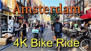 ⁴ᴷ⁶⁰ Bike Tour Amsterdam City | Cycling in Netherlands 4k 60fps | Cycling in Amsterdam Ultra HD