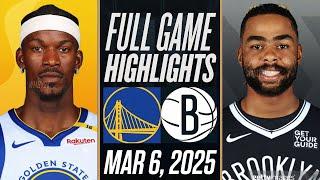 WARRIORS vs NETS FULL GAME HIGHLIGHTS MARCH 6, 2025 NBA FULL GAME HIGHLIGHTS TODAY 2K25