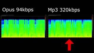 Opus vs Mp3 comparison