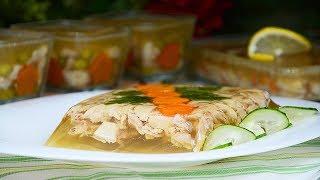 БЫСТРЫЙ ХОЛОДЕЦ ИЗ КУРИЦЫ, ну Очень простой и Вкусный рецепт. КАК ПРИГОТОВИТЬ ХОЛОДЕЦ  Видео Рецепт