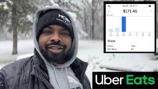 How To Make Over $200 In A Day With UberEats | Snowday Edition