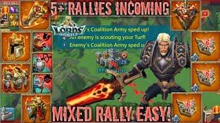 lords mobile: EMPEROR T3 RALLY TRAP DESTROYS WAVES OF MIXED RALLIES! RALLY SQUAD INCOMING!  