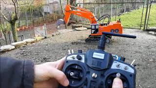 RC EXCAVATOR MINI HITACHI 1200 Radio Turnigy 9X AMAZING Model scale 1:8