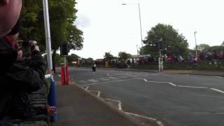 IOM TT 2011 arai parade lap hutchy big wheelie