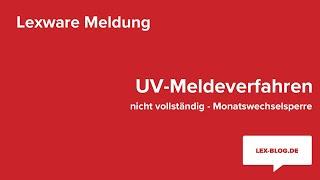 Lexware Meldung: UV-Meldeverfahren  nicht vollständig | LexBlogTV