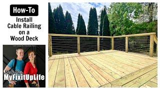 How to install this cable railing system on a wood deck