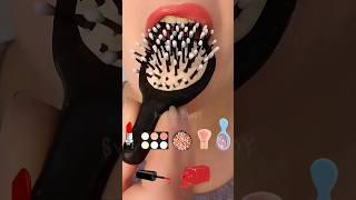 asmr EDIBLE Hair Brush eating sounds #asmr #eating #mukbang