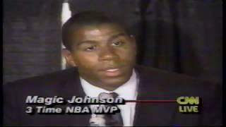 1991 Magic Johnson  HIV Announcement