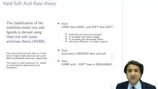 CHEM3006 - 27 - Hard soft acid base theory