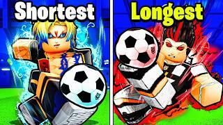 Shortest to Longest SHOTS in Blue Lock Rivals (KING)