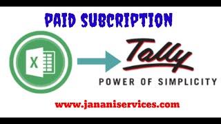 Excel to tally subcription | janani Services