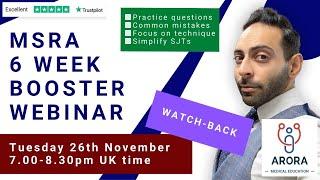 MSRA Webinar Watch-back | Arora Medical Education | Recorded Nov'24