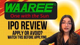 Waaree Energies IPO. Detailed review, watch this before appplying. #ipo #waareeenergies