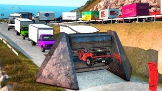 Cars vs Roller Crusher ◀️ BeamNG.drive - BNG Nation