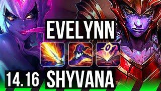 EVELYNN vs SHYVANA (JGL) | 16/2/5, Legendary, 800+ games | NA Master | 14.16